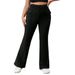 Aria Basics Cross-border European American Plus-size Women's Clothing 2026 Ins Street Style Retro Flared Pants With Flap Pockets And_ecoleips.com