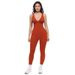 2026 Elastic Fitness Sleeveless V-Neck Belly Slim-fit Sports Yoga Onesie Beauty Back Jumpsuit Pants Women_ecoleips.com