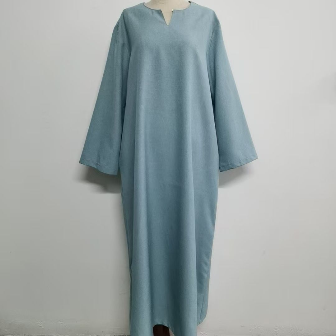 Women's Clothing Closed Robe Women Dress Islamic Clothing Plain Dubai Robe_ecoleips.com