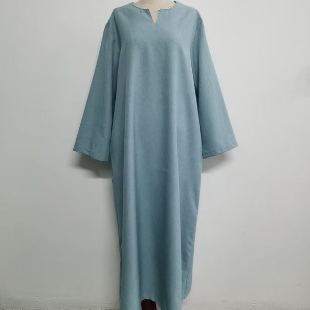 Women's Clothing Closed Robe Women Dress Islamic Clothing Plain Dubai Robe_ecoleips.com