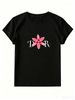 Black White Versatile Slim Cotton Top, Women Bodycon Short Sleeve T-Shirt, Soft Casual All-Match Daily Tee_ecoleips.com