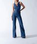 Spring Summer Women's Sleeveless Slim Fit Jumpsuit High Waist Retro Style Backless Hollow Design Street Fashion Romper_ecoleips.com
