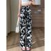 Slim Fit Straight Leg Trousers American Style Digital Print Sporty Casual Summer Trousers for Men And Women Couple Style_ecoleips.com