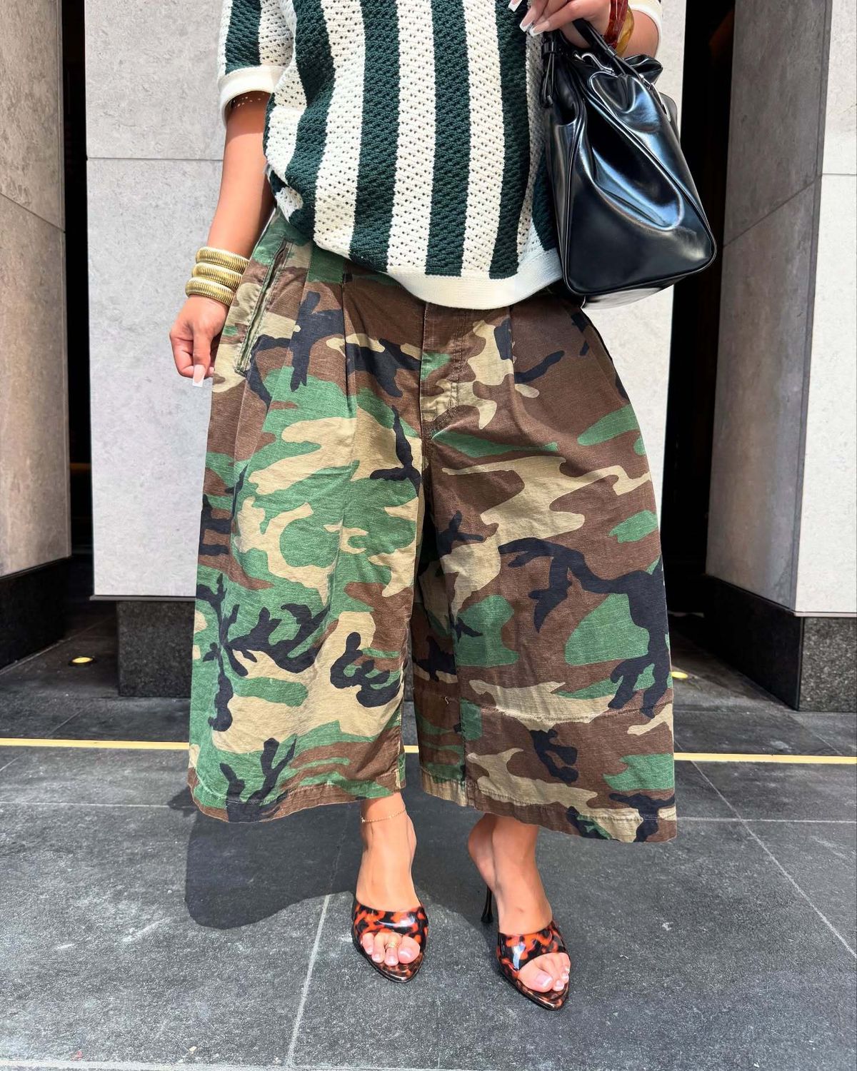 Women's Clothing Women's Street Fashion Casual Camouflage Cargo Pants Loose Wide Leg For Formal & Casual For Women_ecoleips.com