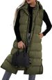 K Long-sleeved Solid Color Vest With Hood For Women; Casual Fashion With Zipper And Single Button Closure._ecoleips.com