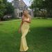 Verve Women's Sexy Evening Backless Strap Three-Dimensional Flower Decoration Long Slip Dress_ecoleips.com