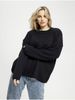 Oversized Knit Sweater – 3D Embroidery Detail, Soft Polyester-Acrylic Blend, Relaxed Fit Round Neck Pullover For Women_ecoleips.com