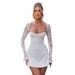 Summer New Sexy Elegant Dress White Black European American Style Milk Silk Other Colors Women's Clothing/Dress_ecoleips.com