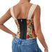 Retro Print French Herringbone Slimming Shapewear Vest Top Camisole Wearable As Outerwear Or Innerwear For Women_ecoleips.com