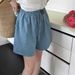 Suitable For All Seasons 2025 Summer New Korean Style Design Sense Niche Elastic Waist Drawstring A-line Slimming Casual Shorts_ecoleips.com