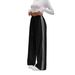 Women's Wide-Leg Yoga Pants With Side Drawstring & Double Webbing | Loose Fit Casual Athletic Trousers For Lounge & Exercise_ecoleips.com