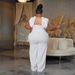 Women's Clothing Sexy Large Size Suspender Lace Elastic Slim Fit Wide Leg Jumpsuit_ecoleips.com