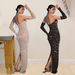 Women's Clothing Fashion Women's Hot Diamond One Line Skirt Dress Long Skirt_ecoleips.com
