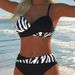 Women's Two Piece Crossover Bikini Set Swimsuit Fashion Trend Summer 2026 New_ecoleips.com