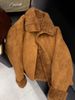 girl Suede Sheepskin Collar Sheep Wool Cotton Jacket For Women Winter New Warm Fleece Double-Sided Thick Coat_ecoleips.com