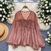Women's Chiffon Blouse V Neck Tie Waist Lantern Sleeve Thin Mesh Shirt French Gentle Style 2025 Autumn New Selected Top_ecoleips.com