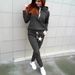 Women's Clothing Women's Fleece Lined Hooded Sweatshirt Set With Star Print Autumn Winter Top For Formal & Casual For Women_ecoleips.com