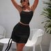 Women's Sexy Halter Top Solid Color Three Piece Swimsuit Set European And American Style Bikini Foreign Trade Swimwear_ecoleips.com