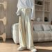 Women's Clothing Suit Pants Drape Pants Women Spring And Autumn Chic Design Casual Pants Women's Straight Pants Mopping Wide Leg Pants Women_ecoleips.com