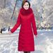 Women's Winter Coat Long Padded Jacket Plus Size Warm Thickened Down Alternative Overcoat For Ladies_ecoleips.com