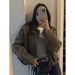 Women's Clothing Flannel-Lined Bomber Jacket – Oversized Aviator Coat With Lapel Collar (Spring Streetwear, 9 Colors)_ecoleips.com