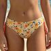Solid Orange Ladder Cutout Bikini Top Floral Print Side Tie High Cut Bikini Bottom Two Piece Women Beach Swimsuit_ecoleips.com
