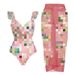 Plus Size Swimdress With Sarong Wrap – Floral Print One-Piece & Chiffon Cover-Up (2XL-4XL)_ecoleips.com