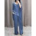 Women's Clothing Fashion Shoulder Length Short Sleeved Trousers Casual Suit_ecoleips.com