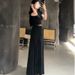 2025 Summer New Elegant Versatile Short Round Neck T-Shirt Top High Waist Slimming Ruched Skirt Set For Women_ecoleips.com