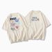 Women's Fashion Short Sleeve T-Shirt Loose Fit round Neck mid Length Cartoon Style Summer Top Versatile Outerwear_ecoleips.com