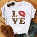 European And American Cross-border Foreign Trade Wholesale Clothing Sexy Leopard Print Lips Round Neck Plus Size Short_ecoleips.com