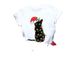 Merry Christmas Tree Santa Claus Simple Printed Letter Plus Size Women's Short Top T-shirt_ecoleips.com