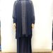 Verve Plus Size Style Ice Silk Rhinestone Double Hat Loose Worship Dress Set Arabic Abaya_ecoleips.com