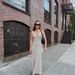 Women's Clothing Striped Vest Contrast Color Style Beach Vacation Sexy Long Skirt Knitted Pit Stripe Long Dress_ecoleips.com