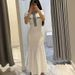 Bohemian Denim Patchwork French Maxi Dress With Knit Bodice – Flattering A-Line Fit, Long Sleeve, High Waist, Elegant Wrap Design For Women_ecoleips.com