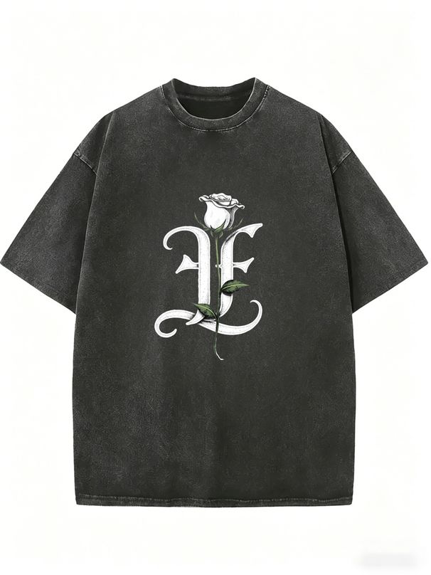 Women's Loose Fit Washed T-Shirt, Comfortable Crew Neck Casual Top For Spring And Summer Outfits_ecoleips.com