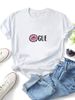 Ladies Casual Cotton Tee, Soft Breathable Slim Fit T-Shirt, Minimalist Basic Top For Everyday Styling_ecoleips.com