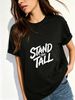 Women's Graffiti Short-sleeved T-shirt, Lettered Women's Clothing, Made Of Cotton Fabric, Suitable For Casual Street Style._ecoleips.com