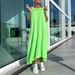 Women's Clothing Suspender Loose Long Dress Cotton_ecoleips.com