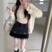 Summer High Waisted Slim Fit Denim Mini Skirt for Women Elegant Style with Fringed Edges Thin Midi Skirt_ecoleips.com