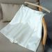 Women's Clothing Ladies Say Clothing Fashion High End Tops Niche Unique Unique Cool White Acetate Satin Shirts and Shorts_ecoleips.com