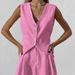 Design Cotton And Linen Suit Vest Suit Women's Summer Leisure Sleeveless Vest Shorts Two-piece Suit_ecoleips.com