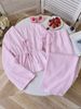 Women's Casual Two-Piece Set - Striped Long Sleeve Tie-Front Top & Wide Leg Pants, Comfortable & Stylish Outfit For Spring_ecoleips.com