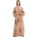 Women's Clothing Modest Abaya Dress Plus Size White Long Sleeved Dress For Women Muslim Style Abaya Thin Long Robe Summer Autumn Clothing For Ladies_ecoleips.com