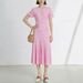 Women's Clothing Women's Style Knit Dress High End Hollowed Out Lace Sleeve Slim Fit Slit For Formal & Casual For Women_ecoleips.com