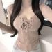 Women's Long Sleeve T-Shirt Pure Alluring Style Spring Autumn Subtle Design Curved Tight Fit Tie up Busty Top 2026_ecoleips.com
