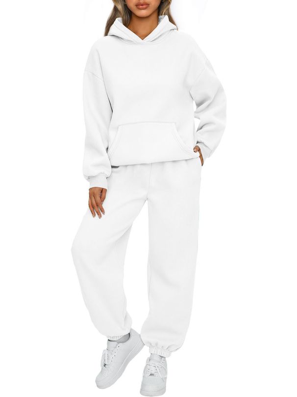 2023 European American Foreign Trade Autumn And Winter New Women's 2-piece Casual Hoodie Sports Suit With Long_ecoleips.com