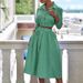 Women's Clothing Fashion Style Long Sleeve Striped Shirt Set Skirt Two Piece Set_ecoleips.com