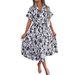 2025 Style Independent Women's Sexy V-neck Bohemian Long Sleeved Dress_ecoleips.com