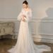 Elegant French Style Light Wedding Dress High End Feel Forest Style Super Fairy like Bride Dress with Small Train for Leaving And Welcoming Guests_ecoleips.com